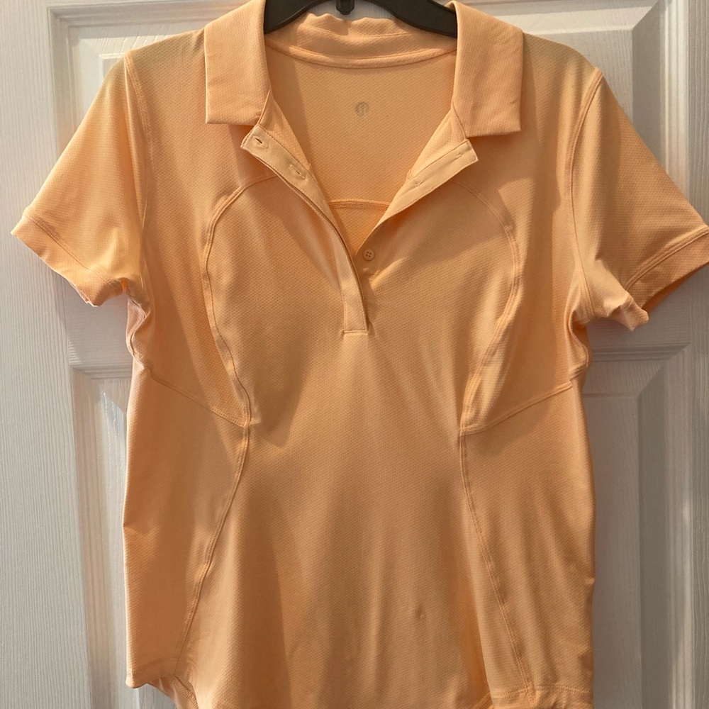 Lululemon Athletica Peach Button Down Shirt